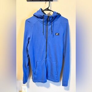 Nike Men's Zip-Up Blue Sweater